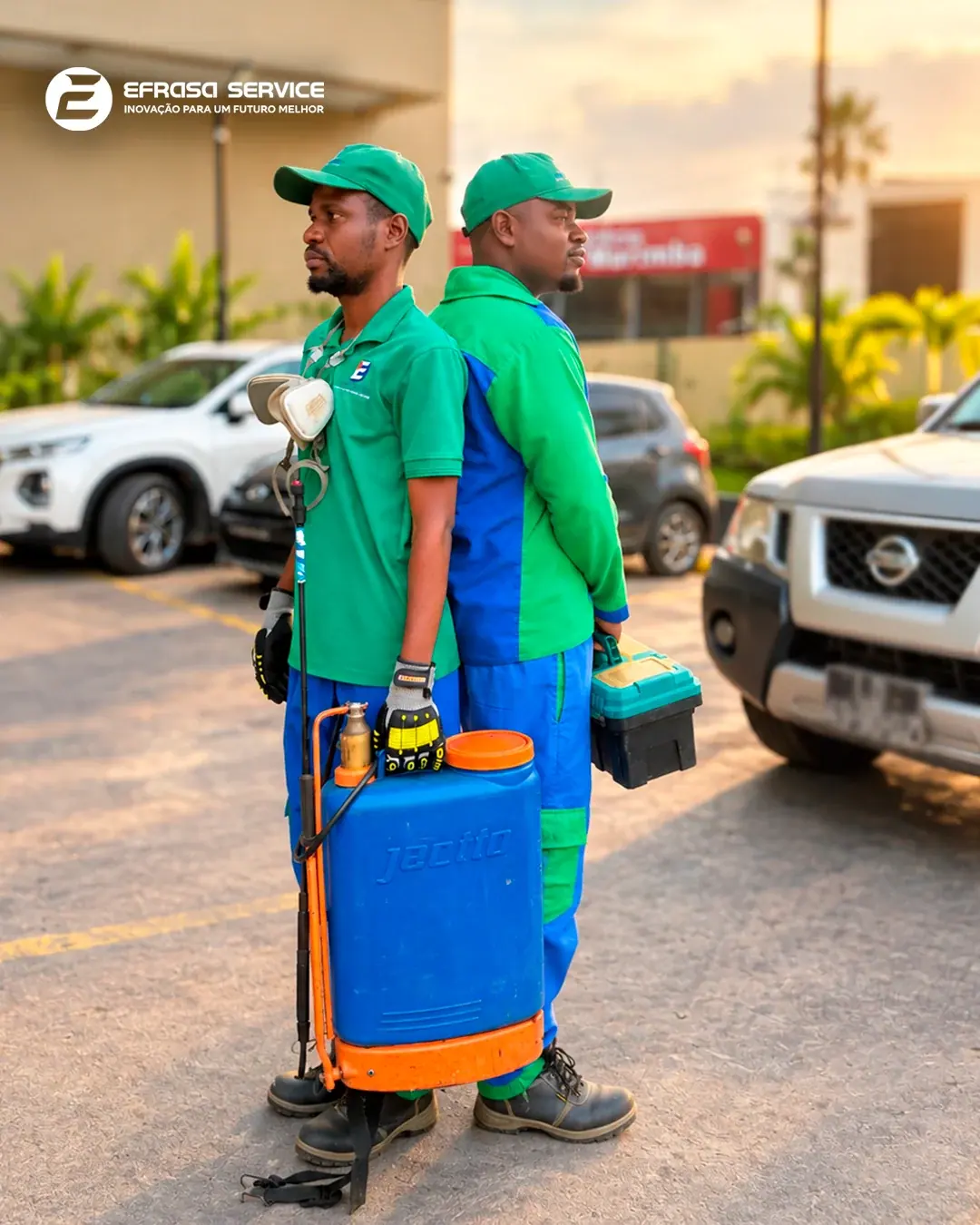 Equipa técnica da Efrasa Service em serviço externo